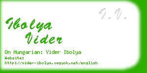 ibolya vider business card